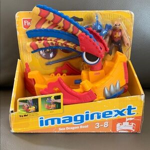 Fisher-Price Imaginext Sea Dragon Boat Toy With Accessories & Figure 2009